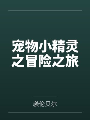 宠物小精灵之冒险之旅封面
