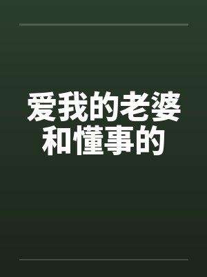 爱我的老婆和懂事的封面