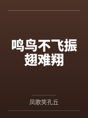 鸣鸟不飞振翅难翔封面